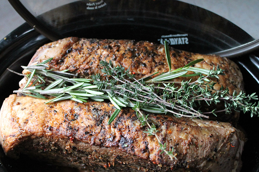 Meat grilling in a pan